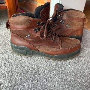 ECCO Track 25 Men Size 44 10-10.5 High Gore-Tex Hiking Boot Waterproof Brown